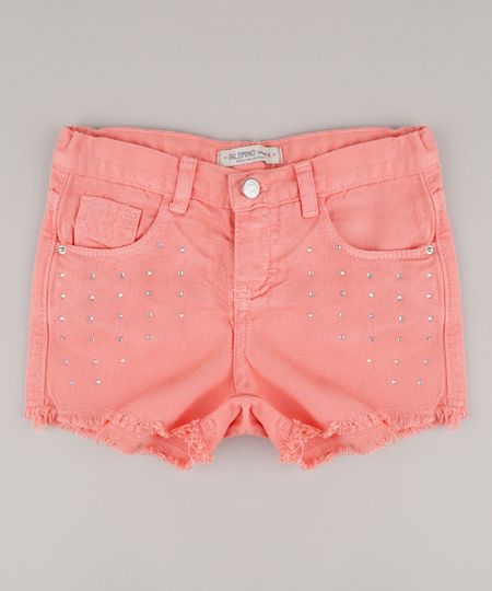 Short-de-Sarja-Infantil-com-Strass-Coral-9754254-Coral_1