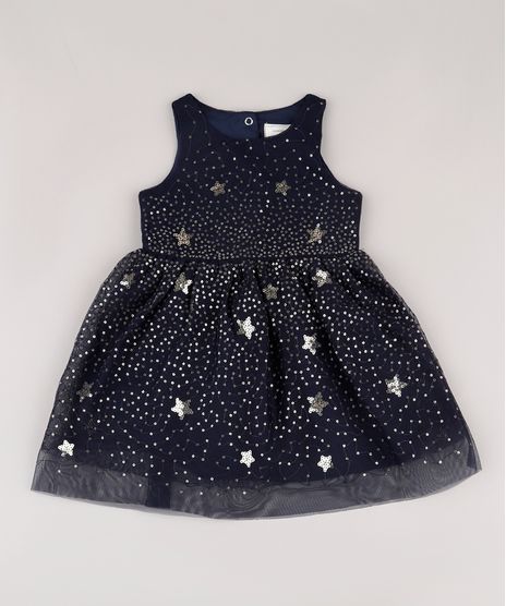 Vestido-Infantil-em-Tule-com-Paete-Sem-Manga-Azul-Marinho-9675659-Azul_Marinho_1