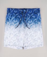 Bermuda-Surf-Infantil-Estampada-de-Coqueiros-com-Degrade-Azul-9667437-Azul_1