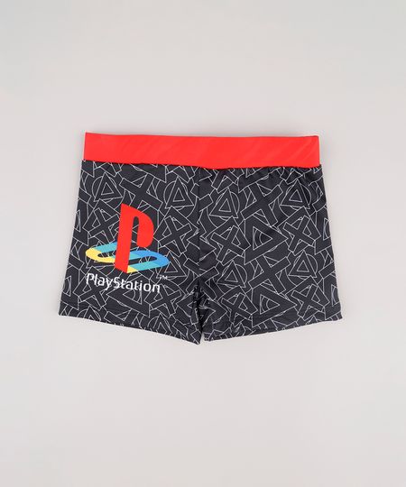 Sunga-Infantil-Boxer-PlayStation-Preta-9741539-Preto_1