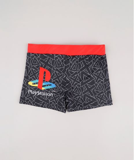 Sunga-Infantil-Boxer-PlayStation-Preta-9741539-Preto_1