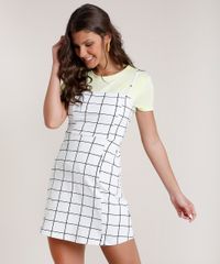 Vestido-Feminino-Curto-Estampado-Quadriculado-Alcas-Finas-Decote-Reto-Branco-9706293-Branco_1