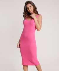 Vestido-Feminino-Midi-Canelado-com-Fenda-Alca-Larga-Pink-9445876-Pink_1