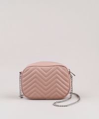 Bolsa-Feminina-Transversal-Pequena-em-Matelasse-Alca-com-Corrente-Rose-9632388-Rose_1