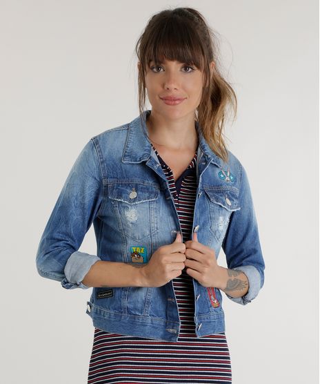 Jaqueta-Jeans-Looney-Tunes-Azul-Medio-8565064-Azul_Medio_1