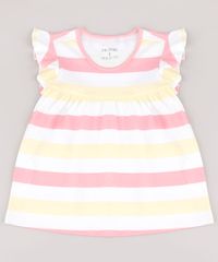 Blusa-Infantil-Listrada-com-Babado-na-Manga---Elastico-de-Cabelo-Scrunchie-Off-White-9826479-Off_White_3