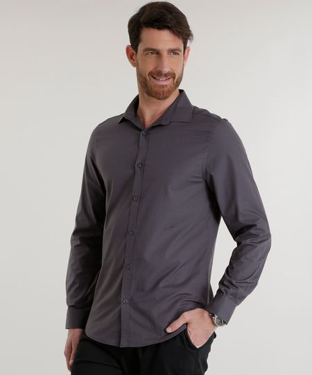 Camisa-Slim-Estampada-Chumbo-8437751-Chumbo_1 Camisa-Slim-Estampada-Chumbo-8437751-Chumbo_1