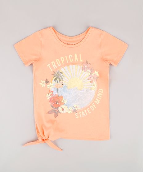 Blusa-Infantil-com-Estampa-Tropical-e-Amarracao-Lateral-Manga-Curta--Coral-9805848-Coral_1
