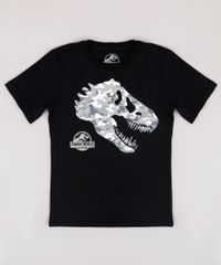 Camiseta-Infantil-Jurassic-World-Manga-Curta--Preta-9840094-Preto_1