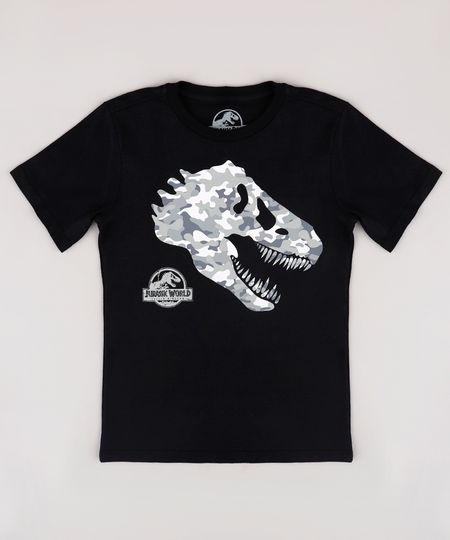 Camiseta-Infantil-Jurassic-World-Manga-Curta--Preta-9840094-Preto_1