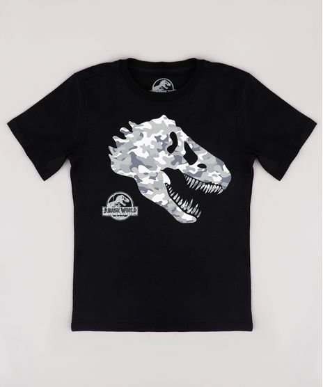 Camiseta-Infantil-Jurassic-World-Manga-Curta--Preta-9840094-Preto_1