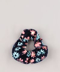 Blusa-Infantil-Estampada-Floral-com-Babado-na-Manga---Elastico-de-Cabelo-Scrunchie-Azul-Marinho-9826478-Azul_Marinho_5