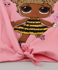 Blusa-Infantil-LOL-Surprise-com-Paete-e-Amarracao-Manga-Curta--Rosa-9805845-Rosa_4