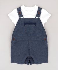Conjunto-Infantil-de-Jardineira-Jeans-Azul-Escuro---Body-Manga-Curta--Off-White-9681991-Off_White_1