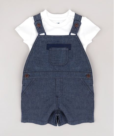 Conjunto-Infantil-de-Jardineira-Jeans-Azul-Escuro---Body-Manga-Curta--Off-White-9681991-Off_White_1