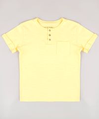 Camiseta-Infantil-com-Bolso-Manga-Curta-Gola-Portuguesa-Amarelo-Claro-9758287-Amarelo_Claro_1