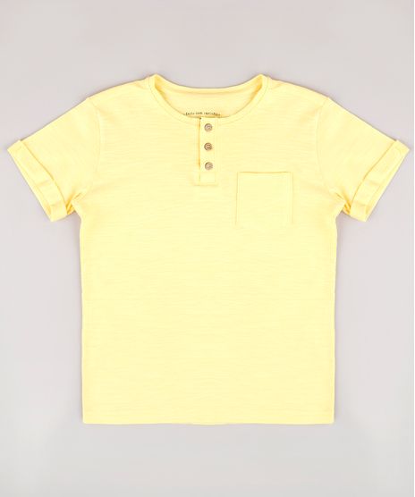 Camiseta-Infantil-com-Bolso-Manga-Curta-Gola-Portuguesa-Amarelo-Claro-9758287-Amarelo_Claro_1