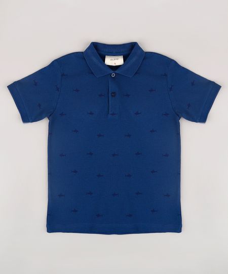 Polo-Infantil-em-Piquet-Estampada-de-Tubarao-Manga-Curta-Azul-Marinho-9721213-Azul_Marinho_1