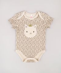 Body-Infantil--Leopardo--Estampado-Animal-Print-Manga-Curta-Bege-9677753-Bege_1