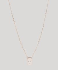 Colar-Feminino-Escapulario-Folheado-com-Pingentes-de-Cruz-Dourado-9435998-Dourado_1