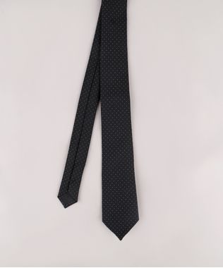 Gravata-Masculina-em-Jacquard-Estampada-de-Poa-Preta-9663834-Preto_1