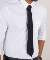 Gravata-Masculina-em-Jacquard-Estampada-de-Poa-Preta-9663834-Preto_2