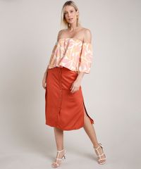 Saia-Feminina-Midi-com-Botoes-e-Fenda--Cobre-9816991-Cobre_3