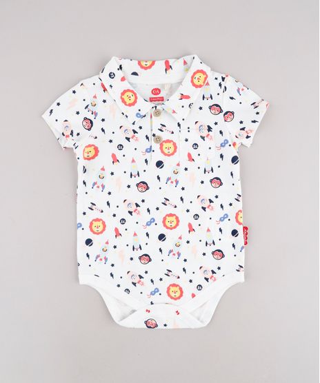 Body-Polo-Infantil-Fisher-Price-Estampado-de-Bichinhos-Espaciais-com-Bolso-Manga-Curta-Branco-9682824-Branco_1