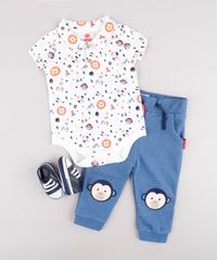 Body-Polo-Infantil-Fisher-Price-Estampado-de-Bichinhos-Espaciais-com-Bolso-Manga-Curta-Branco-9682824-Branco_3