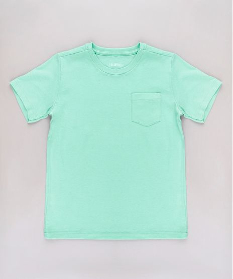 Camiseta-Infantil-Basica-com-Bolso-Manga-Curta-Verde-Claro-9567186-Verde_Claro_1