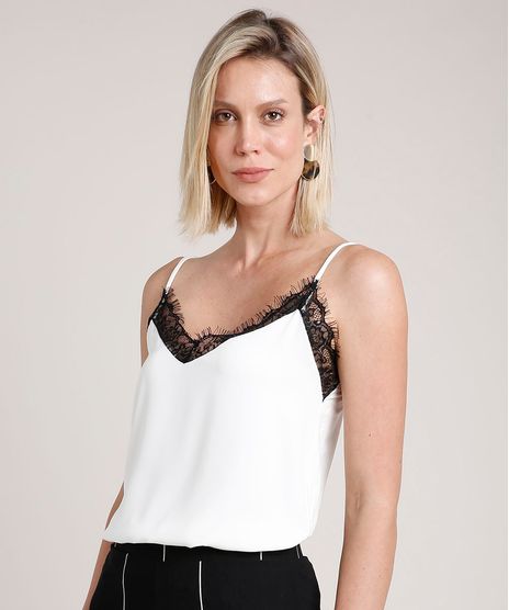 Regata-Slip-Top-Feminina-com-Renda-Alca-Fina-Decote-V-Off-White-9693993-Off_White_1