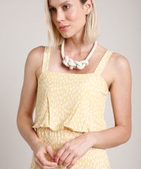 Macacao-Feminino-Estampado-Pantacourt-Decote-Reto-Alca-Media-Amarela-9760014-Amarelo_4
