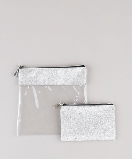 Kit-de-2-Necessaires-Femininas-com-Glitter-e-Transparencia-Prateado-9797249-Prateado_1