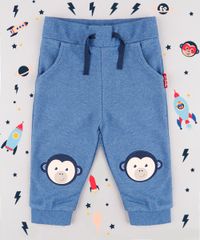 Calca-Infantil-Fisher-Price-Macaco-em-Moletom-Azul-9683675-Azul_2