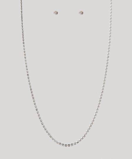 Kit-de-Brinco---Gargantilha-Choker-Folheados-em-Strass-Prateado-9775330-Prateado_1