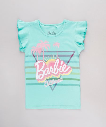 Blusa-Infantil-Barbie-California-com-Glitter-Babado-na-Manga-Verde-Agua-9762714-Verde_Agua_1
