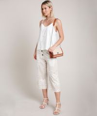 Calca-Feminina-Pantacourt-Estampada-Folhagem-com-Linho-e-Botoes-Kaki-9679908-Kaki_3