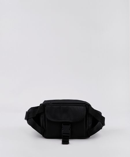 Pochete-Unissex-com-Bolso-Preta-9776327-Preto_1 Pochete-Unissex-com-Bolso-Preta-9776327-Preto_1