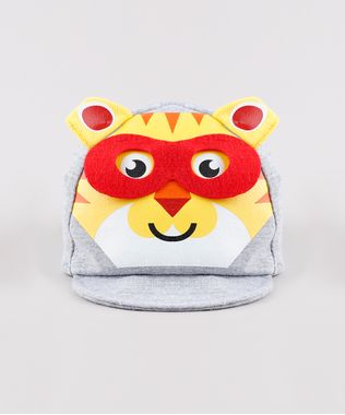 Bone-Infantil-Fisher-Price-Aba-Reta-com-Estampa-Interativa-de-Tigre-Cinza-Mescla-9788913-Cinza_Mescla_1