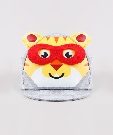 Bone-Infantil-Fisher-Price-Aba-Reta-com-Estampa-Interativa-de-Tigre-Cinza-Mescla-9788913-Cinza_Mescla_1