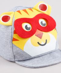 Bone-Infantil-Fisher-Price-Aba-Reta-com-Estampa-Interativa-de-Tigre-Cinza-Mescla-9788913-Cinza_Mescla_5
