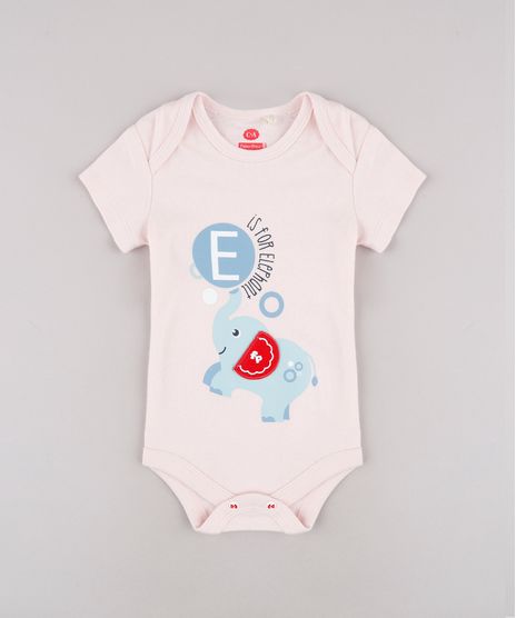 Body-Infantil-Fisher-Price-com-Estampa-Interativa-de-Elefante-Manga-Curta---Babador--Rose-9682816-Rose_1
