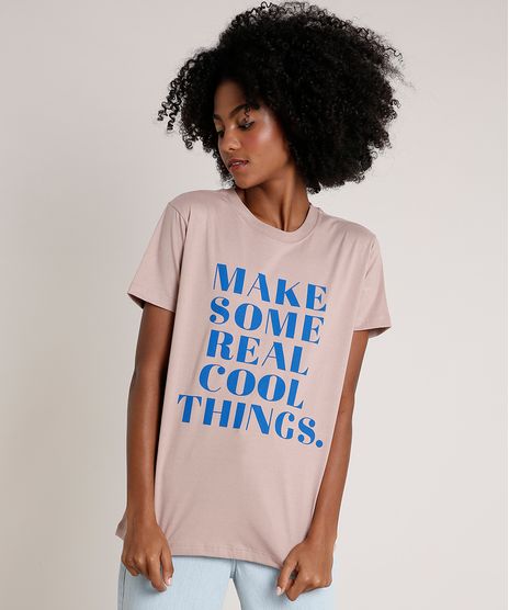 T-Shirt-Feminina-Mindset--Cool-Things--Manga-Curta-Decote-Redondo-Bege-Escuro-9846899-Bege_Escuro_1