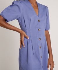 Vestido-de-Sarja-Feminino-Mindset-Curto-com-Botoes-Manga-Curta-Lilas-9856300-Lilas_4