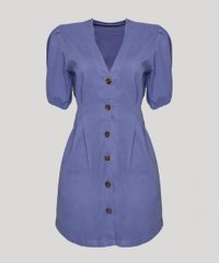 Vestido-de-Sarja-Feminino-Mindset-Curto-com-Botoes-Manga-Curta-Lilas-9856300-Lilas_5