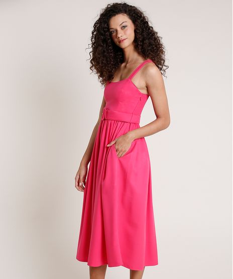 Vestido-Feminino-Mindset-Midi-com-Bolsos-e-Cinto-Alca-Media-Pink-9845417-Pink_1