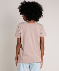 T-Shirt-Feminina-Mindset-Rosa--I-Didn-t-Call-Back--Manga-Curta-Decote-Redondo-Bege-Escuro-9843838-Bege_Escuro_2