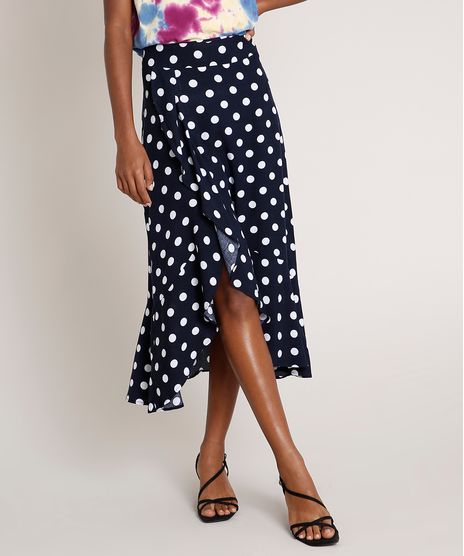 Saia-Feminina-Mindset-Midi-Estampada-de-Poa-com-Fenda-e-Babado-Azul-Marinho-9857237-Azul_Marinho_1
