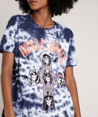 T-Shirt-Feminina-de-Banda-Mindset-Guns-N--Roses-Estampada-Tie-Dye-Manga-Curta-Decote-Redondo-Azul-Marinho-9843835-Azul_Marinho_4