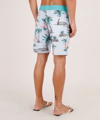 Bermuda-Surf-Masculina-Estampada-de-Flamingos-com-Bolso-Cinza-Claro-9743860-Cinza_Claro_4